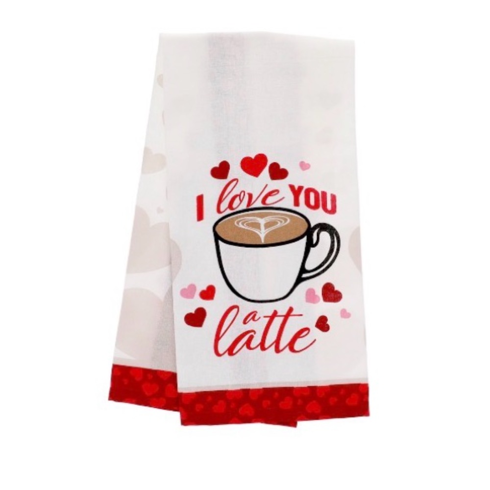 Valentine Kitchen Towel’ I LOVE YOU LATTE’